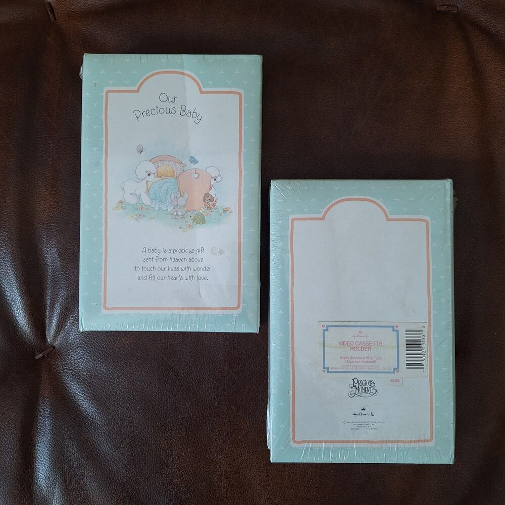 Vtg 1992 Hallmark Precious Moments VHS Video Holder Case Sealed NOS Rare Set 2